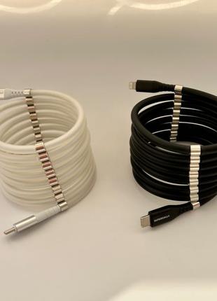 Кабель SuperCalla Lightning Cable to USB-C на магнітах, 1.8m, ори