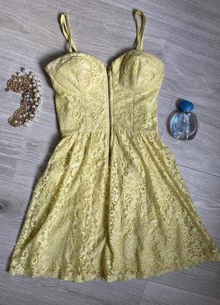 Жовта сукня,гарна сукня ,сукня s -m,мереживна сукня