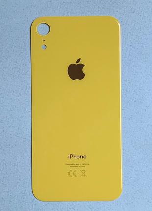 Задняя крышка для iPhone XR Yellow на замену желтая