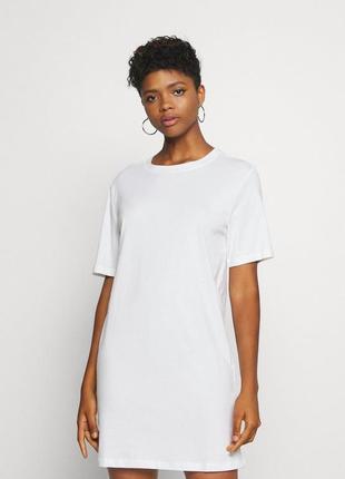 Платье футболка белая even odd