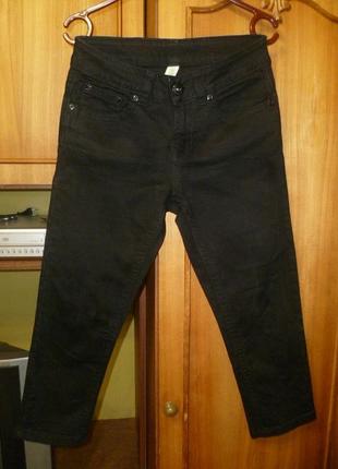 Брендовые черные укороченные джинсы - удлиненные джинсовые бриджи