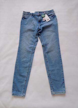 C&a. джинсы скинни голубые.