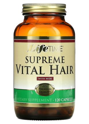 LifeTime Vitamins, Supreme Vital Hair с MSM, 120 капсул Киев