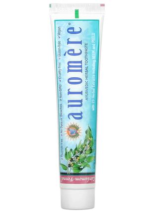 Auromere, Аюрведическая зубная паста на травах, не образующая ...