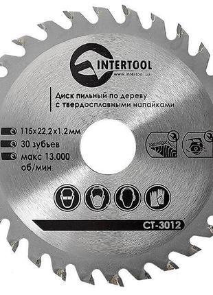 Диск пильний по дереву з твердосплавними напайками INTERTOOL C...