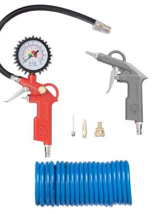 Набор пневмоинструментов 6 единиц, пистолет для накачки шин, п...