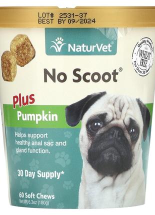 NaturVet, No Scoot Plus Pumpkin, для собак, 60 жевательных таб...