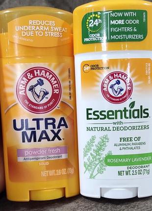 Arm Hammer Essentials, UltraMax США Разные запахи Дезодорант