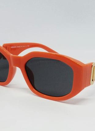Versace модные женские солнцезащитные очки коралловые с золоты...