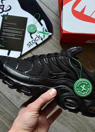 Новинка! чорні, бомбезні кросівки nike air max plus tn black