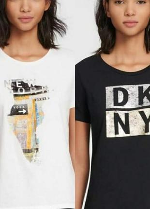 Женская футболка dkny , белая м , черная s оригинал сша