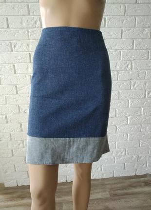 Джинсовая стрейчевая юбка резинка