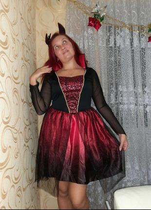 Платье на хеллоуин дьявола