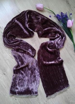 Роскошный бархатный шарф nile (вискоза +шёлк) цвет какао/шарф ...