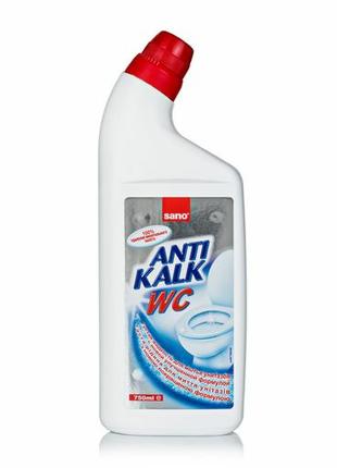 Засіб для миття унітаза SANO ANTI KALK WC, 750 мл.арт: 287621