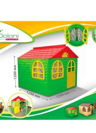 Детский домик зеленый игровой со шторками 02550/3 Doloni, дом,...
