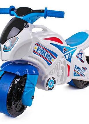 Детский Мотоцикл толокар беговел Технок «Полиция» 72х52х35 см