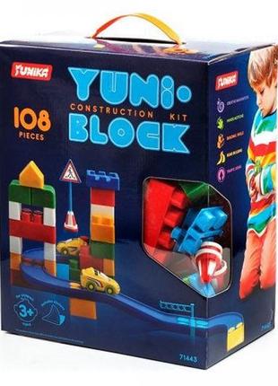 Конструктор детский "YUNI-BLOK" 108 деталей в коробке Юника