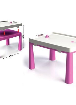 Пластиковый стол с насадкой для аэрохоккея розовый 04580/4 Дол...