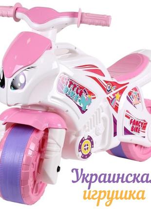 Байк мотоцикл толокар для девочек розовый ТехноК 5798