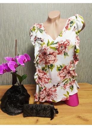 Розпродаж жіноча кофточка блуза майка з декоративними рюшами ц...
