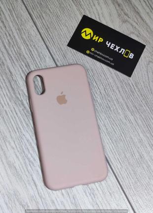 Чохол Iphone Xs silicon case full pink sand