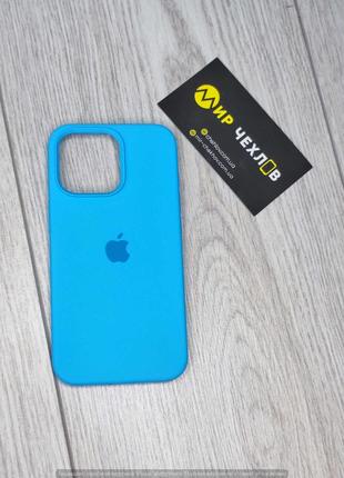 Чохол IPhone 13 Pro Sillicone cover Full blue 75932