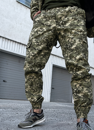 Чоловічі тактичні військові штани terrao піксель зелений