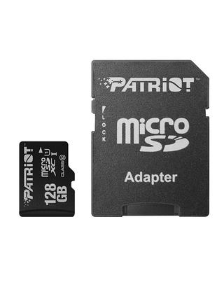 Карта пам'яті MicroSDXC 128GB UHS-I Class 10 Patriot LX + SD-a...