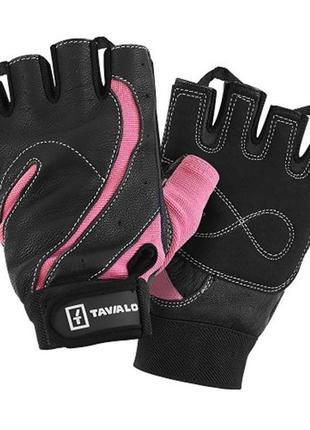 Перчатки для фитнеса Tavialo женские S Black-Pink кожа (188103...