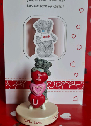 Фігурка Тедді мішка ведмедик с сердцами
