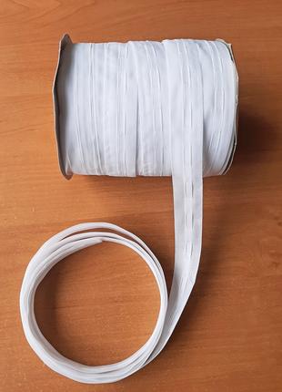 Тасьма (стрічка) біла для тюлі та штор, ширина 2.5 см