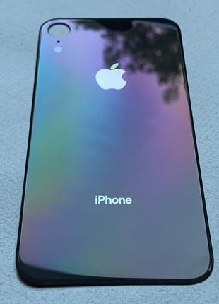 Задняя крышка для iPhone XR Space Grey на замену чёрная