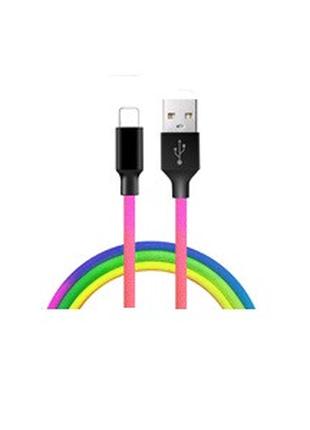 Кабель ColorWay USB-USB Type-C, 2.4А, 1м, Multicolor (CW-CBUC0...