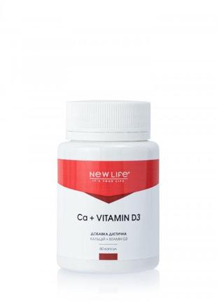 Кальцій із вітаміном Д3/Ca+ vitamin D3 Нове життя/ New Life 60...