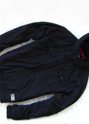 Утепленная демисезонная куртка бомбер с капюшоном george