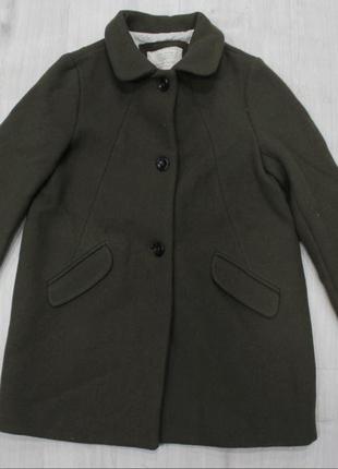 Шерстяное пальто zara на 9-10лет