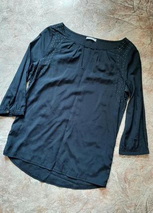 Рубашка сорочка чорна вишиванка 3/4 черная хлопок штапель
