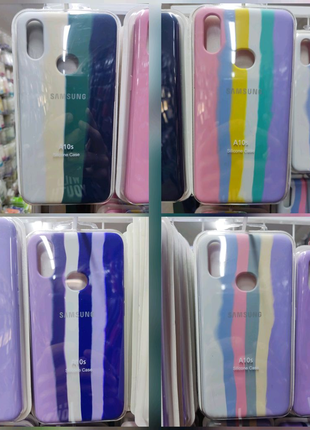 Чехол silicone case "Rainbow" на Samsung A10s