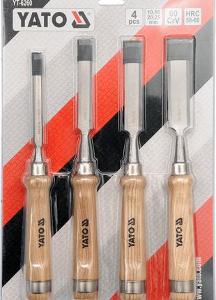 Стамески профессиональные с деревянными ручками YATO: b=10-16-...