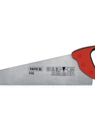 Ножовка по дереву YATO: L=500 мм, W=0,9 мм, 50-54 HRC