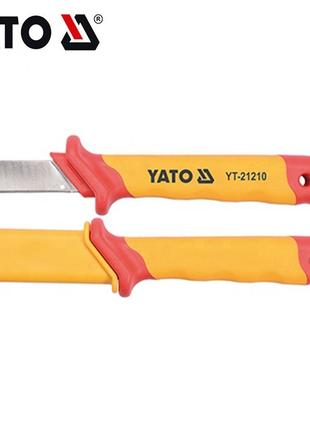 Нож для снятия изоляции YATO; l=180 мм, лезвие l=50 мм с диэле...