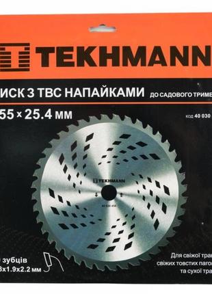 Диск для садового триммера 255х25,4 мм 40 ТВС зубцов Tekhmann