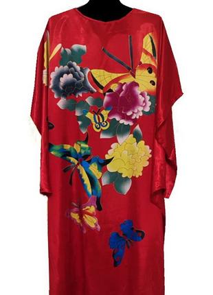 Шелковое платье кимоно бабочки