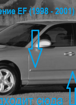 Молдинг двери передней левой на Hyundai Sonata (EF) (1998 - 2001)