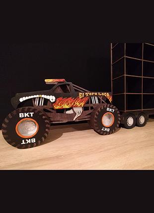 Полиця Ель Торо Локо для монстр траків Hot Wheels і Monster Jam