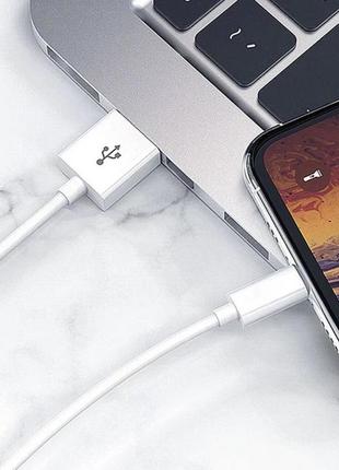 Кабель шнур провод usb для зарядки iphone ipad айфон 3а. 1 м, ...