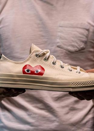 Кеди бежеві converse chuck taylor all-star 70s ox comme des ga...