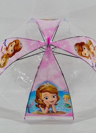 Прозрачный зонтик принцесса софия 3-6 лет