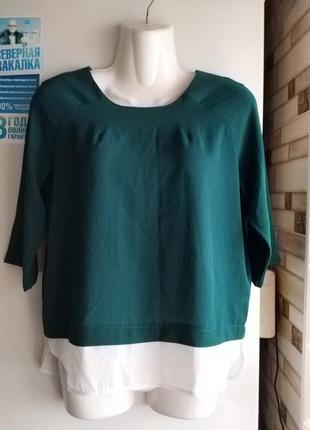 Модная зеленая блуза 44-46р
